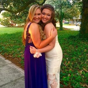 PROM DRESS. Sherri Hill 50255 Navy